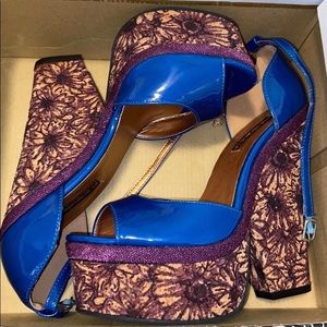 New Shoe Republic LA Royal Blue Platforms